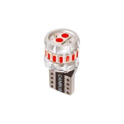 FOCO 12V T10 PELLIZCO CANBUS 18LED FIJO ROJO SIN POLARIDAD