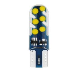 FOCO 12V T10 SILICON BOLITAS 12LED FIJO AMBAR