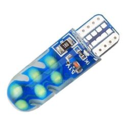 FOCO 12V T10 SILICON BOLITAS 12LED FIJO ICE BLUE