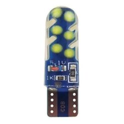 FOCO 12V T10 SILICON BOLITAS 12LED FIJO VERDE