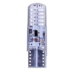 FOCO 24V T10 SILICON 28LED FIJO ROJO