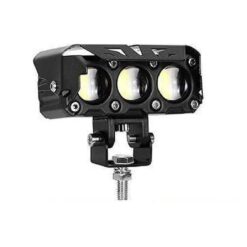 FARO LED 12V/24V RECTANGULAR 3LED LUPAS BICOLOR AMBAR/BLANCO