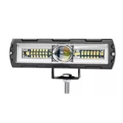FARO LED 12V/24V RECTANGULAR BARRA BICOLOR LUPA AMBAR/BLANCO CON ARO W08