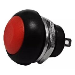 INTERRUPTOR MINI REDONDO 1PASO REBOTE 2TERMINALES 20A ROJO