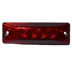 PLAFON 24V LATERAL MULTEGO 4LED ROJO