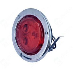 PLAFON 12V/24V 2" CROM 3LED FIJO LUNA ROJO