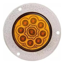 PLAFON 12V 2" ABS GRIS 9LED ESTROBO/FIJO AMBAR