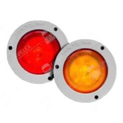 PLAFON 12V/24V REDONDO 2.5" ABS GRIS C/CONECTOR 3LED FIJO ROJO TRAKTOLAMP 8023