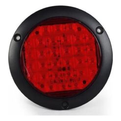 PLAFON 24V REDONDO 4" ABS PLANO 30LED FIJO ROJO