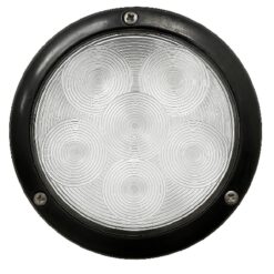 PLAFON 12V REDONDO 4" ABS PLANO 5LED FIJO BLANCO LUNA