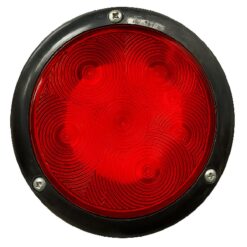 PLAFON 12V REDONDO 4" ABS PLANO 5LED FIJO ROJO LUNA