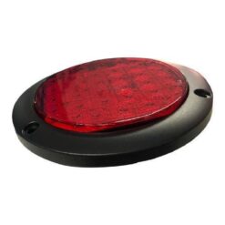PLAFON 12V/24V REDONDO 4" ABS PLANO 30LED ESTROBO ROJO
