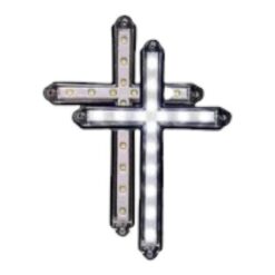 PLAFON CRUZ CON LUZ LED 12V BLANCO