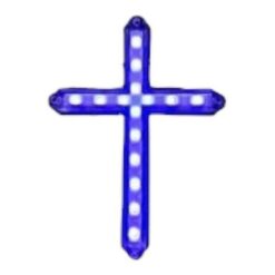 PLAFON CRUZ CON LUZ LED 12V AZUL