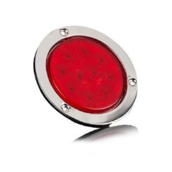 PLAFON 12V REDONDO 4" CROMADO METALICO 10LED FIJO ROJO TECNOLAMP 776R