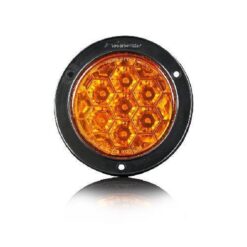 PLAFON 12V REDONDO 4" 7LEDS AMBAR SELLADO TIPO PANAL ABS TECNOLAMP 761-A12
