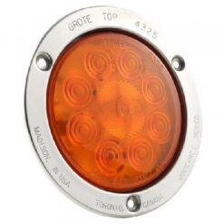 PLAFON 12V REDONDO 4" METALICO 10LED AMBAR FIJO GROTE