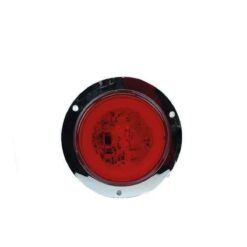 PLAFON 12V/24V REDONDO 4" CROM 22LED ESTROBO ARO GEL ROJO