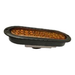 PLAFON 12V/24V OVALADO 6" ABS NEGRO 26LEDS AMBAR FIJO ALTA-BAJA