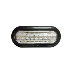 PLAFON 12V/24V OVAL ABS 21LED ALTA/BAJA Y ESTROBO BLANCO