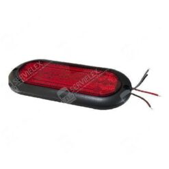 PLAFON 12V/24V OVAL ABS 21LED ALTA/BAJA Y ESTROBO ROJO