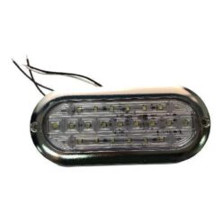 PLAFON 12V OVAL CROM 21LED ALTA/BAJA ESTROBO BLANCO