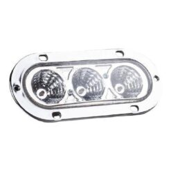 PLAFON 12V/24V OVAL CROM 4LED FIJO LUNA BCO
