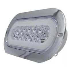 PLAFON 12V/24V OVAL CROM 14LED GEL BLANCO