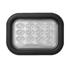 PLAFON 12V RECTANGULAR 5" HULE 12LED FIJO BCO