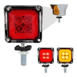 PLAFON 12V DIRECCIONAL CUADRADA MINI 8LED GEL C/VISERA DER