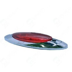 PLAFON 24V LATERAL CROM OJO DE GATO 4LED ROJO