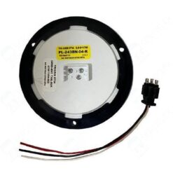 PLAFON 12V/24V 4" REDONDO ABS 8LED FIJO ROJO TROGRIM PL-243BN-04-R