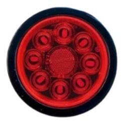 PLAFON 12V/24V 4" HULE 8LED FIJO ROJO