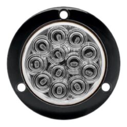 PLAFON 12V/24V 4" ABS 12LED FIJO BLANCO C/CONECTOR TROGRIM PL-243BN-08B
