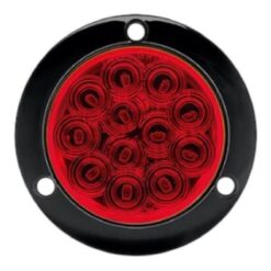PLAFON 12V/24V 4" ABS 12LED FIJO ROJO C/CONECTOR TROGRIM PL-243BN-08R