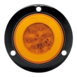 PLAFON 12V/24V 4" REDONDO ABS GEL FIJO AMBAR C/CONECTOR TROGRIM PL-343BN-04-A