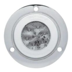 PLAFON 12V 4" CROMADO GEL (HALO) FIJO BLANCO C/CONECTOR TROGRIM PL-343CR-04-B