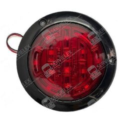 PLAFON 12V 4" ABS PLANO 14LED FIJO ROJO