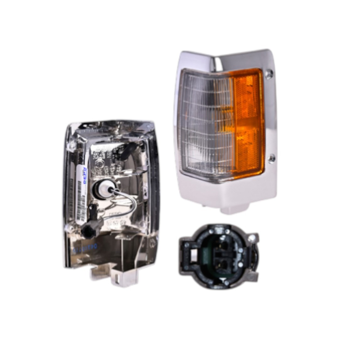 CUARTO DIRECCIONAL NISSAN D21 94-07 FILO CROMADO BICOLOR IZQUIERDO DEPO 013230505