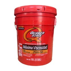 ACEITE SAE 25W50 (CUBETA 19LT) QUAKER STATE MAXIMA VISCOSIDAD ALTO KILOMETRAJE DH-4