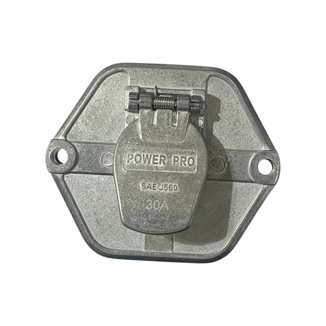 CONECTOR REMOLQUE HEMBRA 7VIAS CON RESISTENCIA 30AMP BARRIL EXTENDIDO