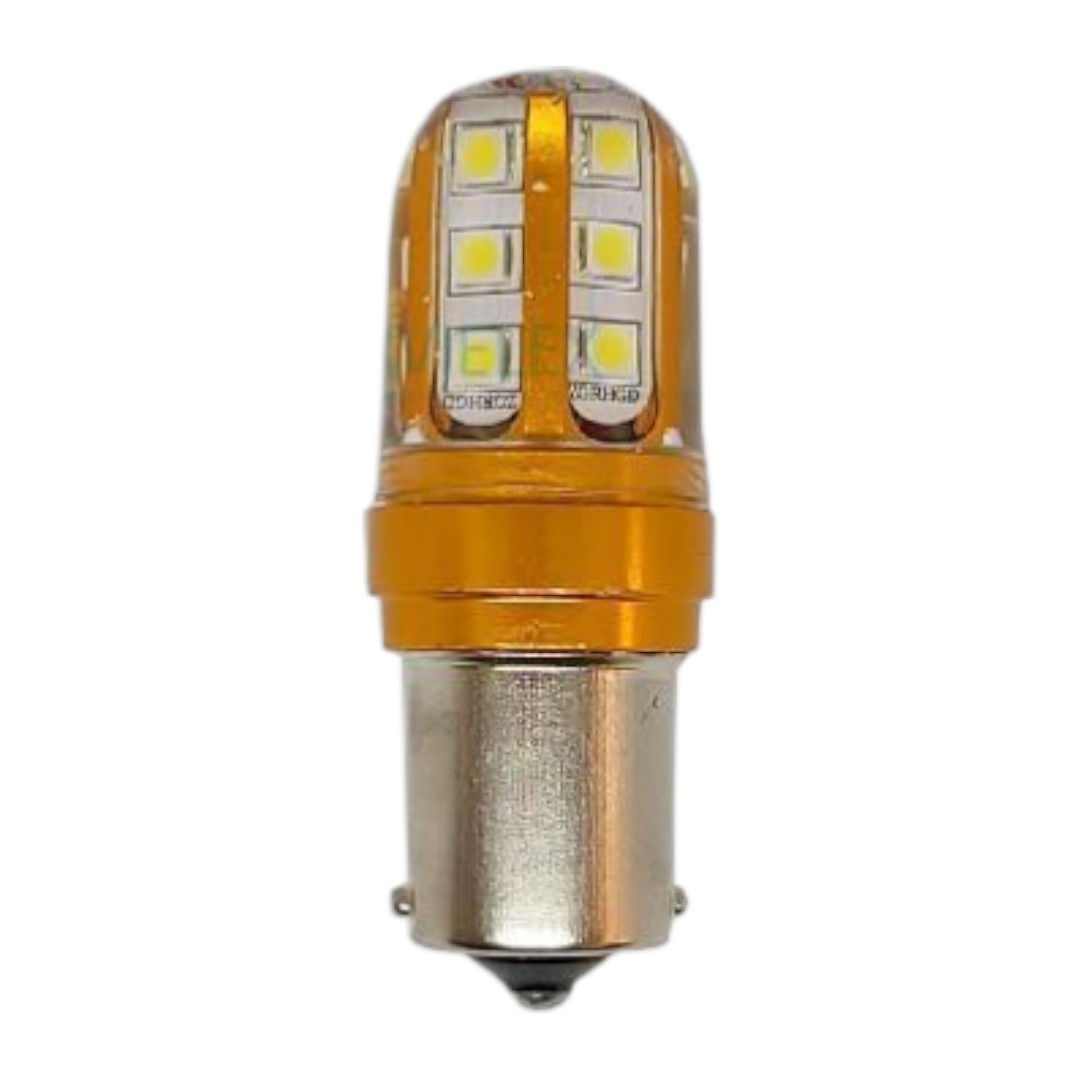 FOCO 12V 1156 1POLO P/PAREJAS SILICON 18LED FIJO BLANCO