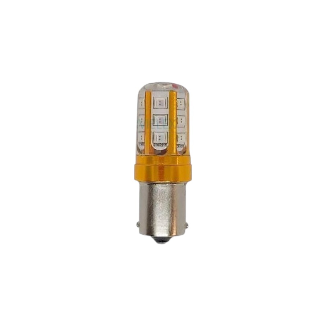 FOCO 12V 1156 1POLO P/PAREJAS SILICON 18LED FIJO ROJO