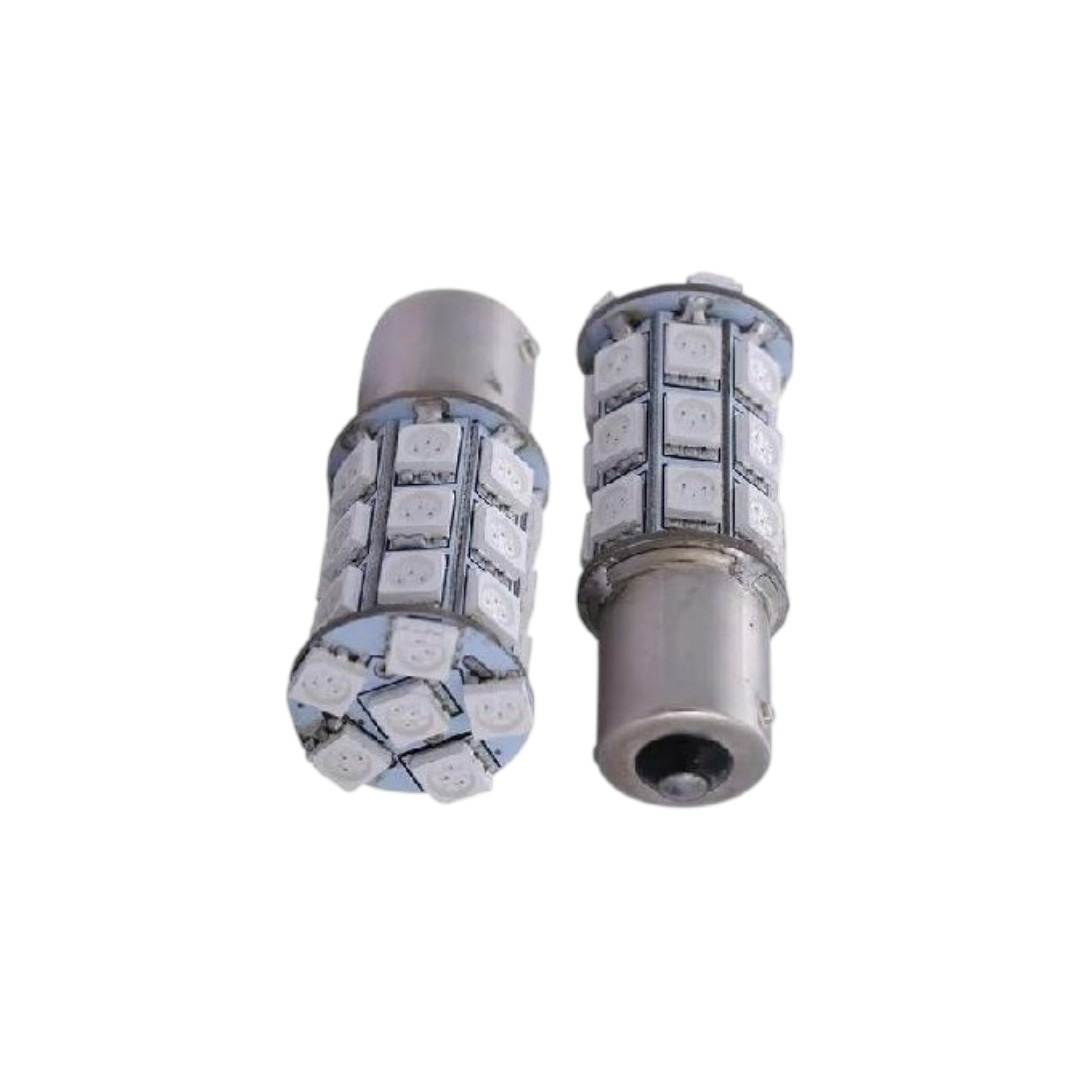 FOCO 12V 1156 1POLO P/PAREJAS 27LED FIJO ROJO