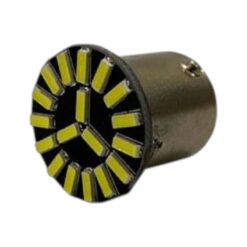 FOCO 12V 1156 1POLO P/PAREJAS PLANO 18LED FIJO BLANCO