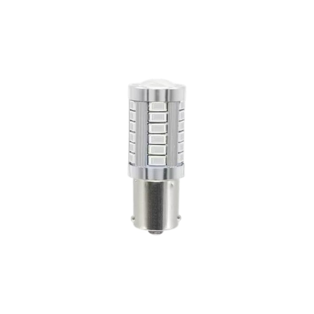 FOCO 12V 1156 1POLO P/PAREJAS LUPA 33LED FIJO ROJO