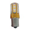 FOCO 12V 1156Y 1POLO P/ESCUADRA SILICON 18LED FIJO AMB