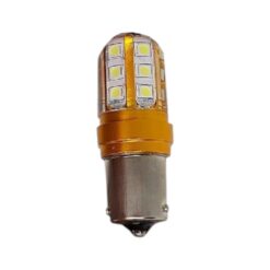 FOCO 12V 1156Y 1POLO P/ESCUADRA SILICON 18LED FIJO BCO
