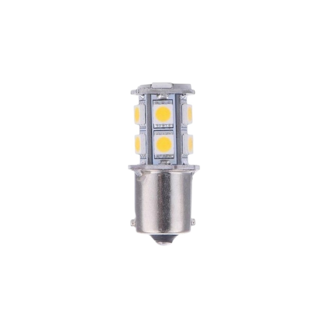 FOCO 12V 1156Y 1POLO P/ESCUADRA 13LED FIJO AMBAR