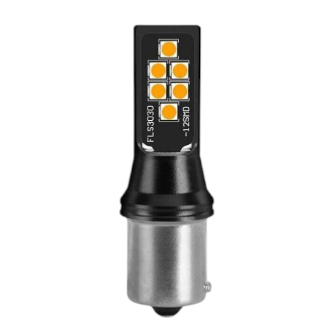 FOCO 12V 1156Y 1POLO P/ESCUADRA 12LED FIJO AMB